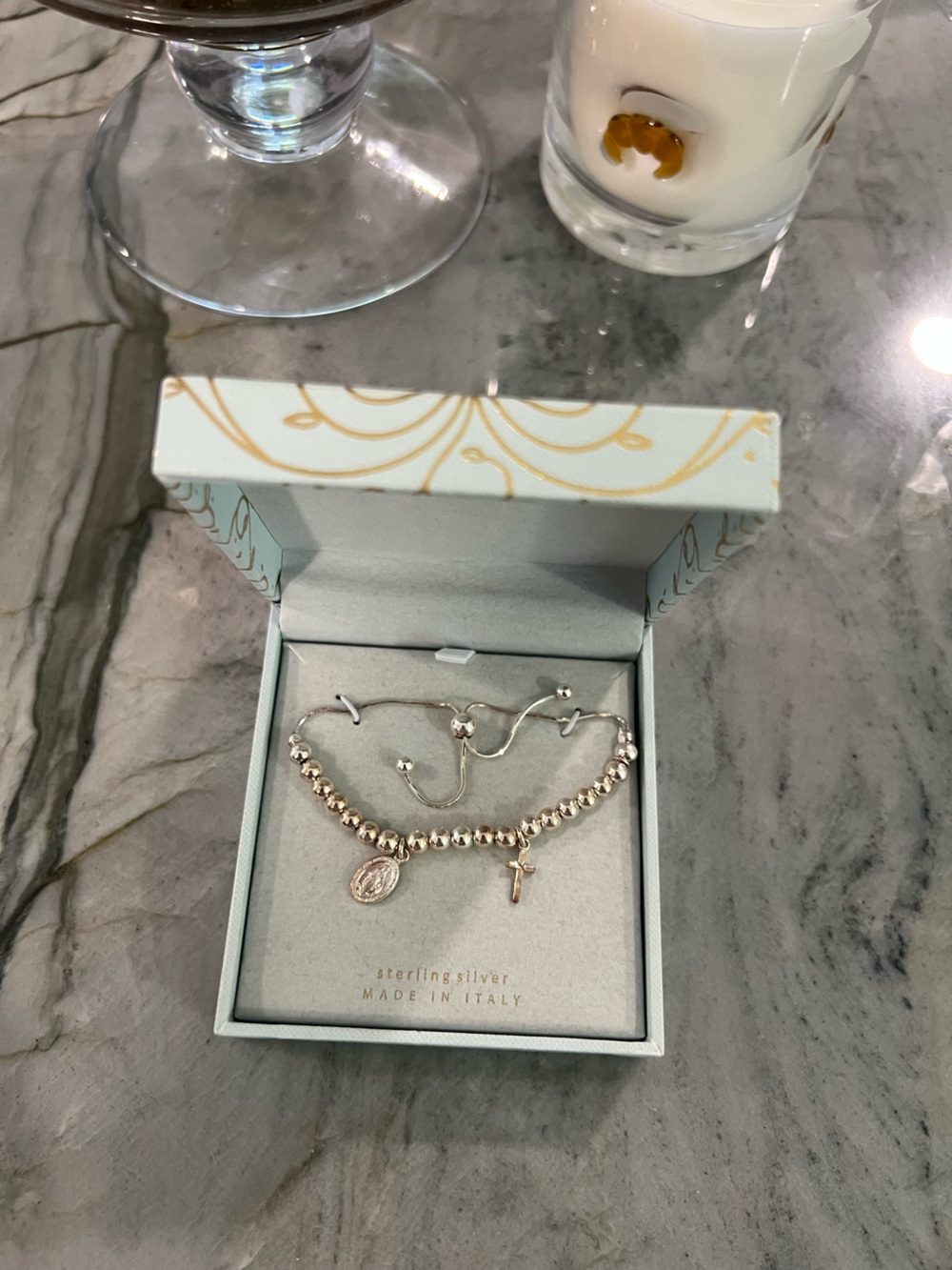 Mia fiore- Sterling Silver Beaded Bracelet Set